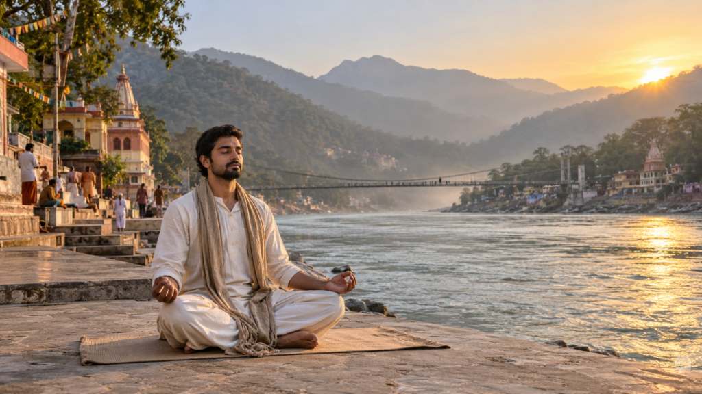 holy places for a yoga retreat in India